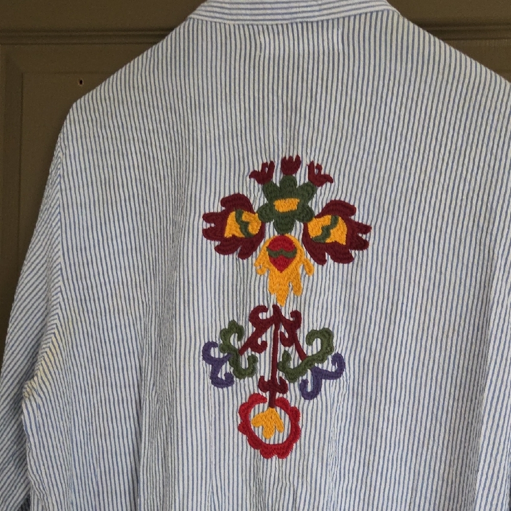 Mango Multicolor Embroidered Kimono - Picture 6 of 9